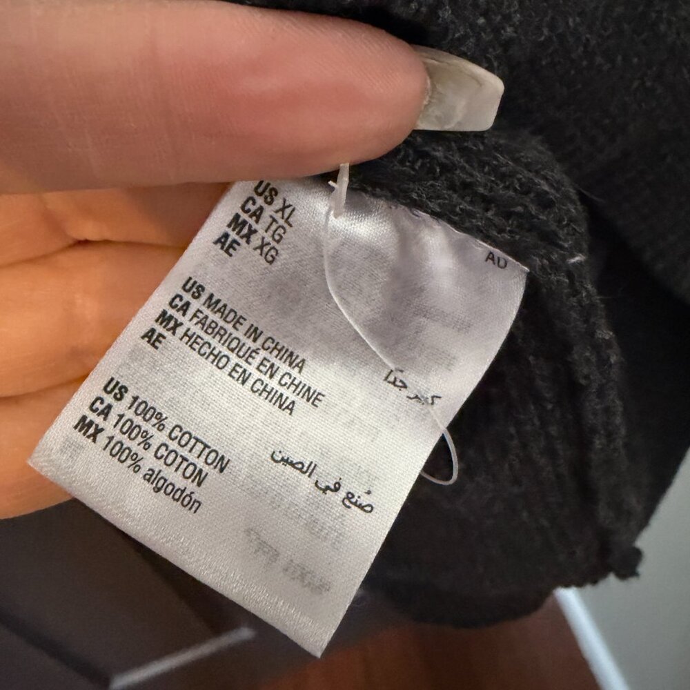 Mens And Now This Brand Lightweight Dark Gray Black Sweater Extra Large - Picture 3 of 4